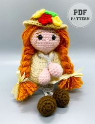 doll patterns anny crochet doll with hat pdf amigurumi pattern