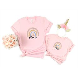 Mama Mini Shirt, Mama Rainbow Shirt, Mini Rainbow Shirt, Mama Mini Outfits, New Mom To Be, Mama Mini Matching Tee