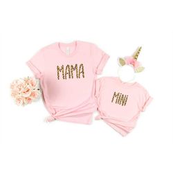 mama mini shirt, mama leopard print shirt, mini leopard print shirt, mama mini outfits, new mom shirt, mom shirt women