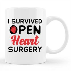 heart disease, heart survivor, get well soon, heart transplant, bypass surgery, heart surgery gifts, heart surgery cup,