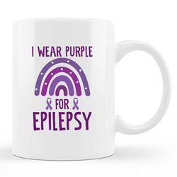 epilepsy mug, epilepsy gift, epilepsy awareness, purple ribbon, epilepsy cup, epilepsy month, epilepsy survivor, purple