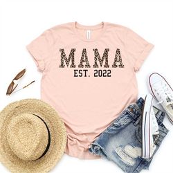 Leopard Print Mama Shirt, Custom Mama Shirt, Mom shirt, Mommy Shirt, Mother's day Shirt, Mother's Day Gift, Mom Life Shi