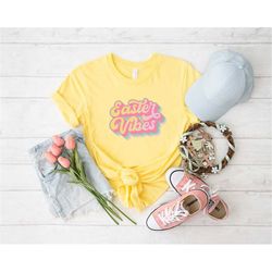 easter vibes shirt, family easter matching shirt, vintage easter shirt, retro easter vibes shirt, easter shirt women