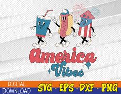 retro america vibes svg, 4th july svg, eps, png, dxf, digital download