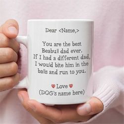 personalized beabull dad gift, beabull dad, beabull mug, beabull gift for men, beabull dad mug, beabull daddy