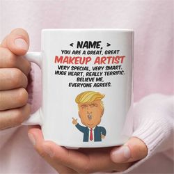 personalized gift for makeup artist, makeup artist trump funny gift, makeup artist birthday gift, makeup artist gift, gi