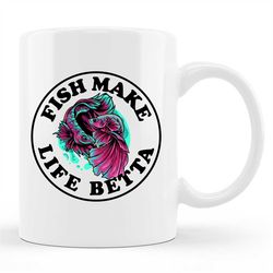 betta owner mug, betta owner gift, betta fish mug, betta fish gift, aquarium mug, fish tank mug, betta lover gift, betta