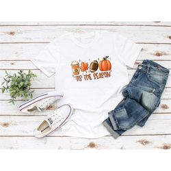 coffee fall football and thanksgiving tis the season shirt, thanksgiving pumpkin shirt, thanksgiving gifts, football shi