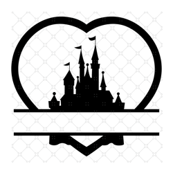 disney castle heart svg, disney svg, castle svg, heart