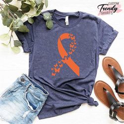 orange ribbon shirt, kidney cancer awareness shirt, kidney cancer warrior shirt, cancer fighter gift, cancer patient gif