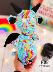 animal patterns little blue crochet dragon free amigurumi pattern