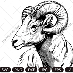 ram mascot svg/ram head svg /ram face /sheep animal/farm animal/aries avg/design logo .svg .png /ram clipart/ vector