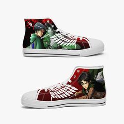 attack on titan levi ackerman high canvas shoes for fan, attack on titan levi ackerman high canvas shoes sneaker