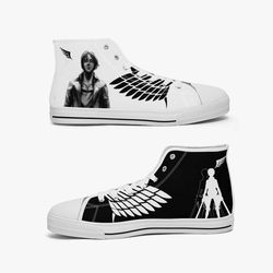 attack on titan eren yeager high canvas shoes for fan, attack on titan eren yeager high canvas shoes sneaker