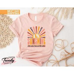 be the sunshine shirt, summer shirt for women, summer vacation tee, girls trip shirts, beach trip shirt, retro sun t-shi