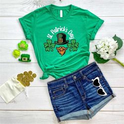 st pattys day shirt, four leaf clover shirt, irish gifts for women and men, lucky shamrock shirt, irish day t-shirt, pat