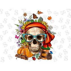 fall skull png sublimation design,fall skull png,autumn fall png,bandana bul skull png,sunflower,skull png,fall pumpkin
