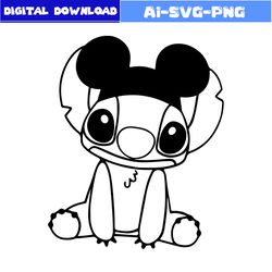 Stitch Outline Svg, Lilo And Stitch Svg, Funny Stitch Svg, Stitch Svg, Lilo Svg, Disney Svg, Png Dxf File