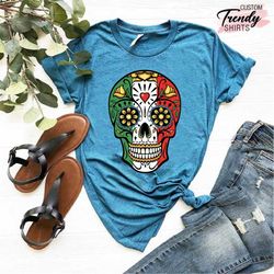 mexica fiesta skull, mexican festival , funny cute skull shirt, cinco de mayo party gift, mexican fiesta, mexican skull,