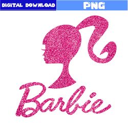 barbie pink logo png, girl png, barbie logo png, barbie png, barbie malibu png, cartoon png, png digital file