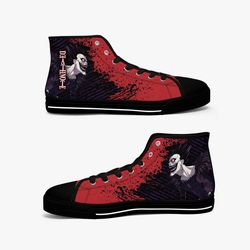 death note ryuk red black high canvas shoes for fan, death note ryuk red black high canvas shoes sneaker