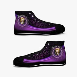 death note misa purple black high canvas shoes for fan, death note misa purple black high canvas shoes sneaker