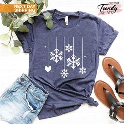 winter shirts for women, winter holiday gifts, snowflake shirt women, snow shirt, funny holiday shirt, womens winter shi