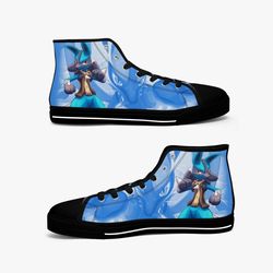 pokemon lucario high canvas shoes for fan, pokemon lucario high canvas shoes sneaker