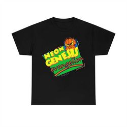 garfield neon genesis evangelion funny t-shirt