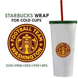 washington football starbucks wrap svg, sport svg, washington football svg, washington starbucks wrap