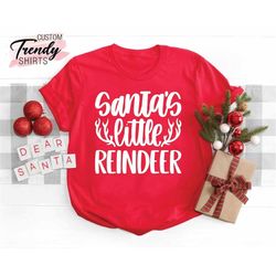 Santas Reindeer Shirt, Kids Christmas Shirts,christmas Gifts For Kids,toddler Gifts, Family Christmas,kids Xmas Party Te