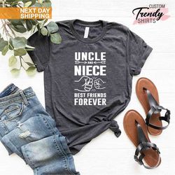 uncle and niece shirts, uncle gift from niece, new uncle shirt, baby announcement uncle,uncle birthday gift,promoted to