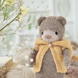 teddy bear knitting pattern, memory bear pattern, pdf digital download