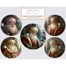 santa clip art, vintage clip art, vintage santa claus  clip art, christmas clip art, vintage santa clip art