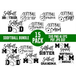 softball svg 15 bundle,softball svg,softball quotes svg, softball love  svg, sport svg, cut files cricut, fan svg, mom s