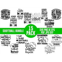 softball svg 15 bundle,softball svg,softball quotes svg,softball love svg,softball mom svg,sport svg,cut files cricut, d