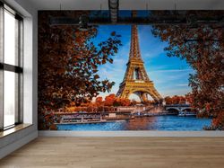 eiffel tower wall mural | paris wall art