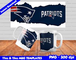 patriots mug design png, sublimate mug template, patriots mug wrap, sublimate football design png, instant download