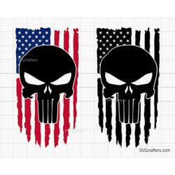 american skull flag svg png, usa skull flag svg, skull clipart svg, distressed flag svg, american flag svg - printable,