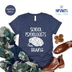 school psychologist brain shirts, school psych shirt, psychologist shirt, brain t-shirt, psychologist gift, mental healt