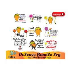 9 lorax trees bundle svg, dr seuss svg, lorax svg