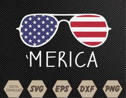 merica sunglasses 4th of july boys girls men women usa flag svg, eps, png, dxf, digital download