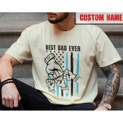 personalized dad raised fist bump t-shirt, father's day gift, custom kid names gift for daddy, best dad ever shirt, dad