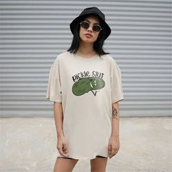 pickle slut shirt, pickles sweatshirt, canning season shirt, pickle linocut tee, slut shirt for women, pickle lovers gif
