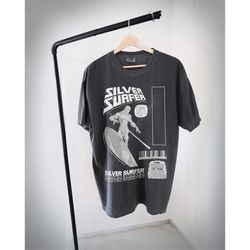 90s styled the silver surfer shirt, silver surfer t-shirt, comic book t-shirt, retro shirt