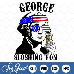 george sloshington svg (black text), gift for him, 4th of july svg, independence day svg, gift for her, fourth of july