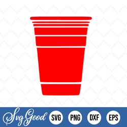 red solo cup, solo cup cut file, red cup, plastic cup, party cup, pong, silhouette, cricut