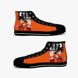 dragon ball z son goku and krillin might high canvas shoes sneaker