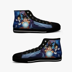 dragon ball z son goku and vegetta might high canvas shoes sneaker