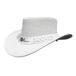 cool breeze white leather rodeo hat